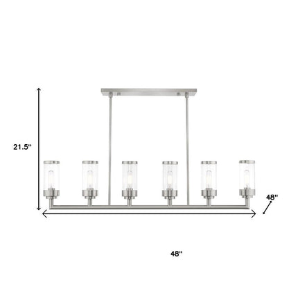 Six Light Dimmable Chandelier With Shades HomeRoots