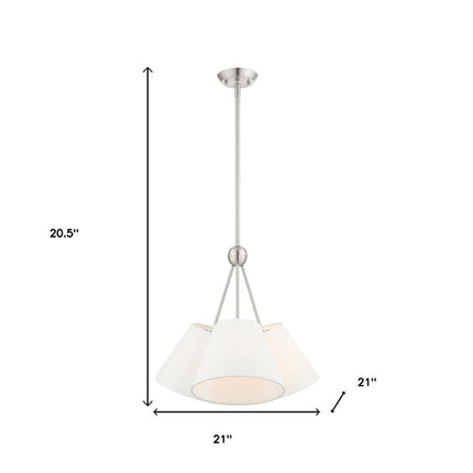 Three Light Dimmable Chandelier With Shades HomeRoots