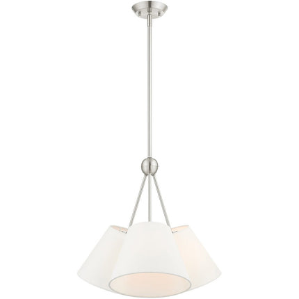 Three Light Dimmable Chandelier With Shades HomeRoots