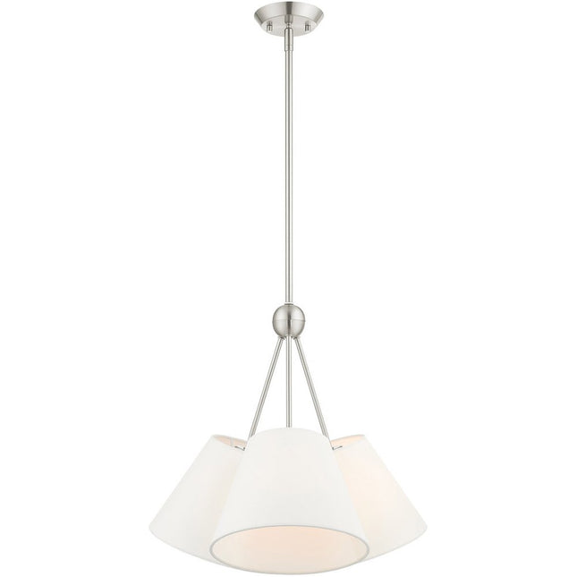 Three Light Dimmable Chandelier With Shades HomeRoots