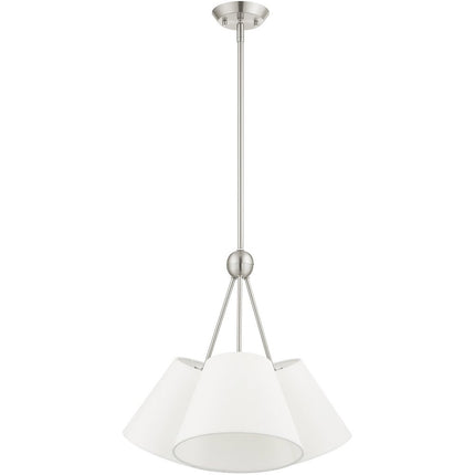 Three Light Dimmable Chandelier With Shades HomeRoots