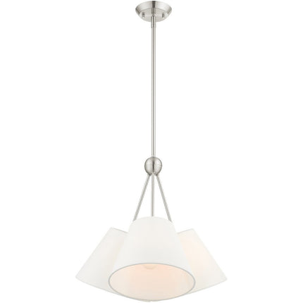 Three Light Dimmable Chandelier With Shades HomeRoots