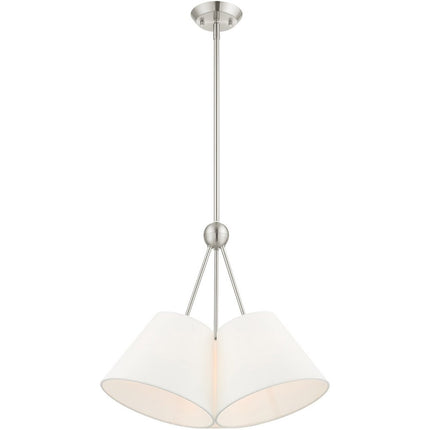 Three Light Dimmable Chandelier With Shades HomeRoots