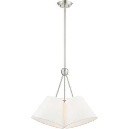 Three Light Dimmable Chandelier With Shades HomeRoots