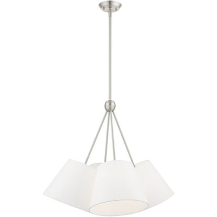 Four Light Dimmable Chandelier With Shades HomeRoots