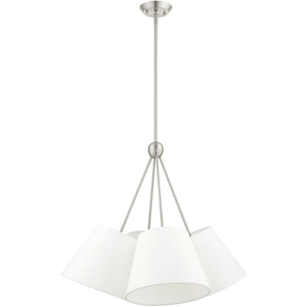 Four Light Dimmable Chandelier With Shades HomeRoots