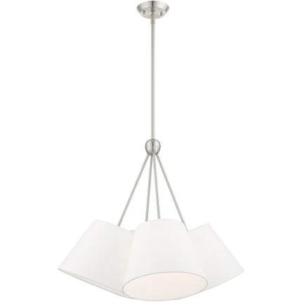 Four Light Dimmable Chandelier With Shades HomeRoots