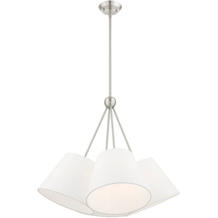 Four Light Dimmable Chandelier With Shades HomeRoots