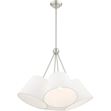 Four Light Dimmable Chandelier With Shades HomeRoots