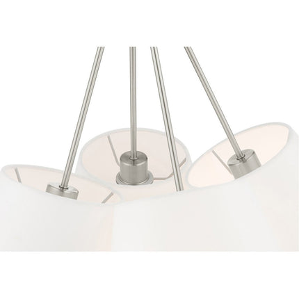 Four Light Dimmable Chandelier With Shades HomeRoots