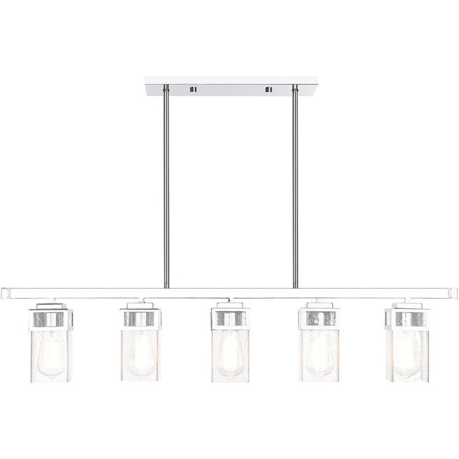 Five Light Dimmable Chandelier With Shades HomeRoots