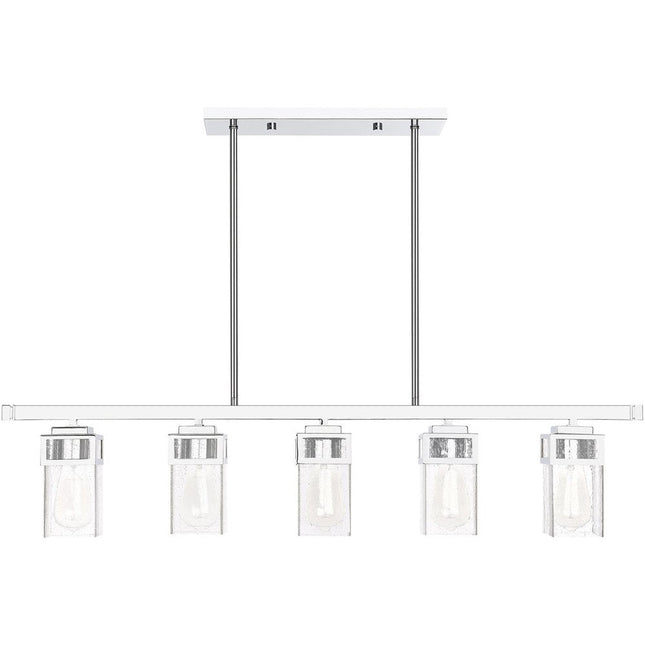 Silver Five Light Metal Dimmable Chandelier With Shades HomeRoots