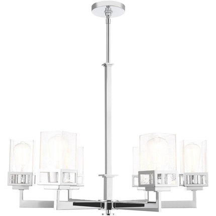 Six Light Dimmable Chandelier With Shades HomeRoots