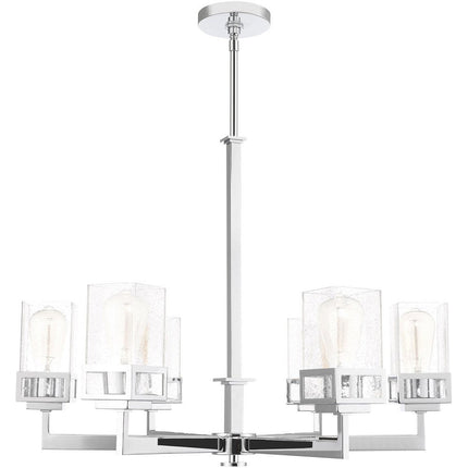 Six Light Dimmable Chandelier With Shades HomeRoots