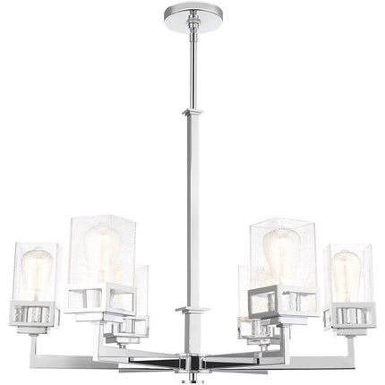 Six Light Dimmable Chandelier With Shades HomeRoots