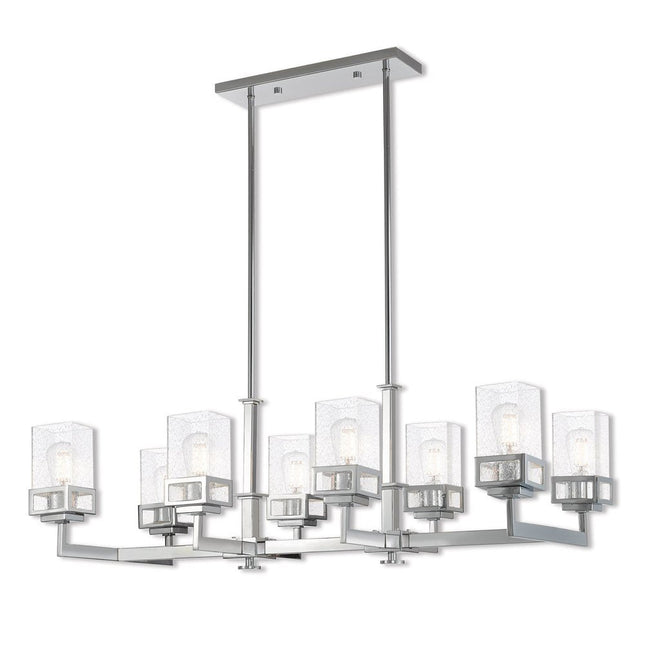 Eight Light Dimmable Chandelier With Shades HomeRoots