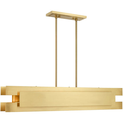 Brass Five Light Metal Dimmable Chandelier With Shades