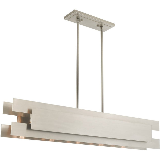 Five Light Dimmable Chandelier With Shades HomeRoots