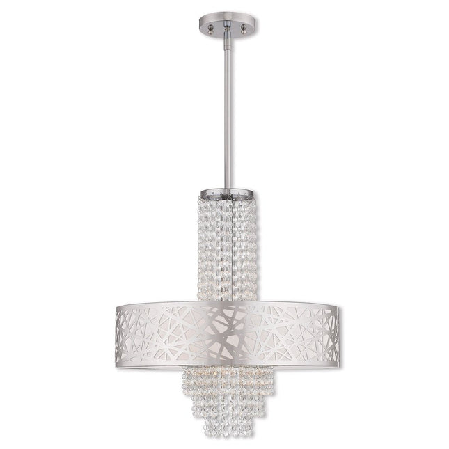 Four Light Dimmable Chandelier With Shades HomeRoots