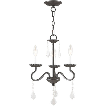 Three Light Dimmable Chandelier With Shades HomeRoots