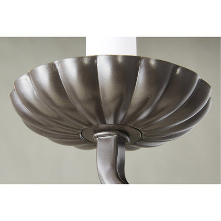 Three Light Dimmable Chandelier With Shades HomeRoots
