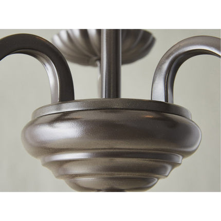 Three Light Dimmable Chandelier With Shades HomeRoots