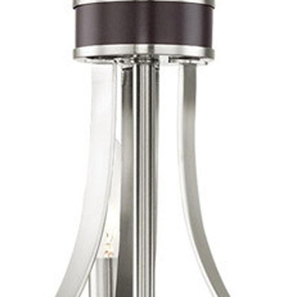 Nickel Three Light Metal Dimmable Chandelier With Shades