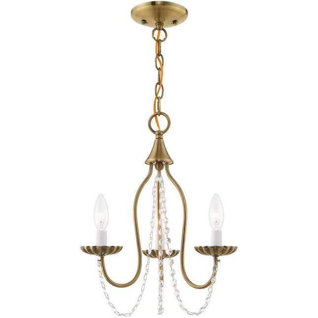 Three Light Dimmable Chandelier With Shades HomeRoots
