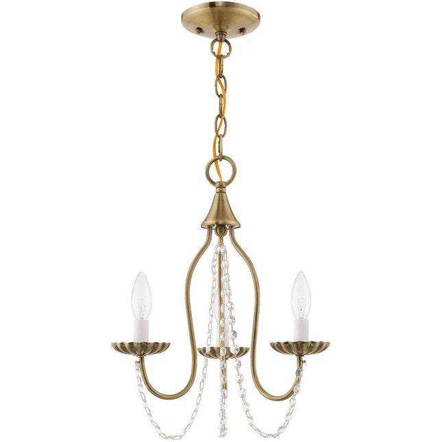 Three Light Dimmable Chandelier With Shades HomeRoots