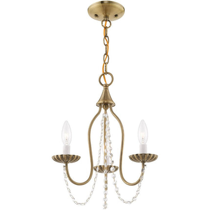 Three Light Dimmable Chandelier With Shades HomeRoots