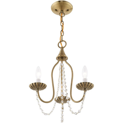 Three Light Dimmable Chandelier With Shades HomeRoots