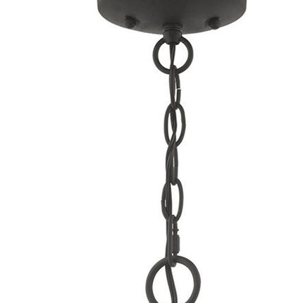 Black Three Light Metal Dimmable Chandelier With Shades