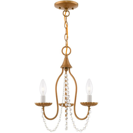 Three Light Dimmable Chandelier With Shades HomeRoots