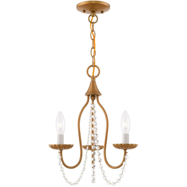 Three Light Dimmable Chandelier With Shades HomeRoots