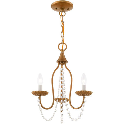 Three Light Dimmable Chandelier With Shades HomeRoots