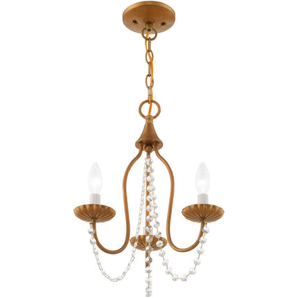 Three Light Dimmable Chandelier With Shades HomeRoots