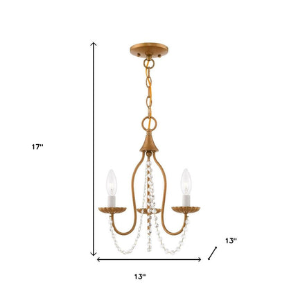 Three Light Dimmable Chandelier With Shades HomeRoots