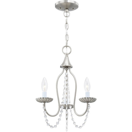 Three Light Dimmable Chandelier With Shades HomeRoots