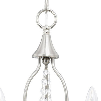 Three Light Dimmable Chandelier With Shades HomeRoots