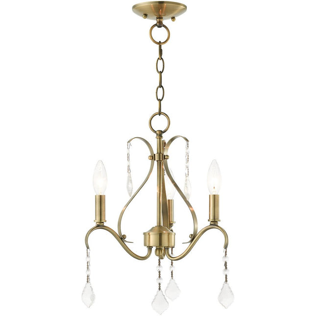 Three Light Dimmable Chandelier With Shades HomeRoots