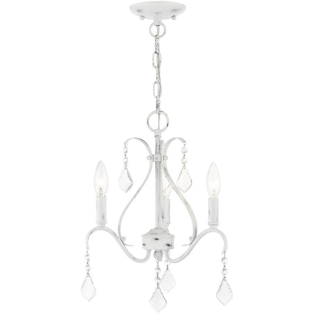 Three Light Dimmable Chandelier With Shades HomeRoots