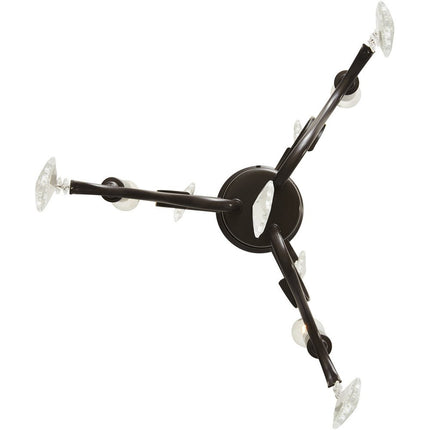 Bronze Three Light Metal Dimmable Chandelier With Shades