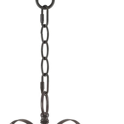Bronze Three Light Metal Dimmable Chandelier With Shades