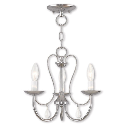 Three Light Dimmable Chandelier With Shades HomeRoots