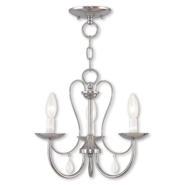 Three Light Dimmable Chandelier With Shades HomeRoots