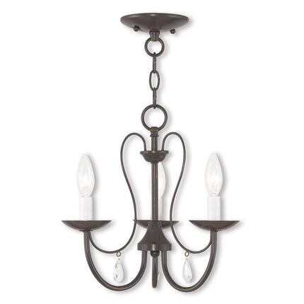 Three Light Dimmable Chandelier With Shades HomeRoots