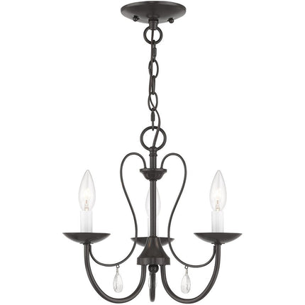 Three Light Dimmable Chandelier With Shades HomeRoots