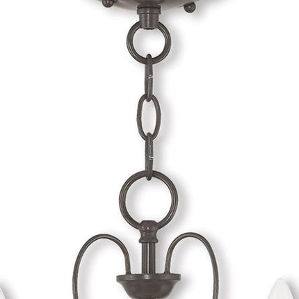 Three Light Dimmable Chandelier With Shades HomeRoots