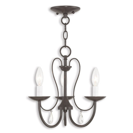 Three Light Dimmable Chandelier With Shades HomeRoots