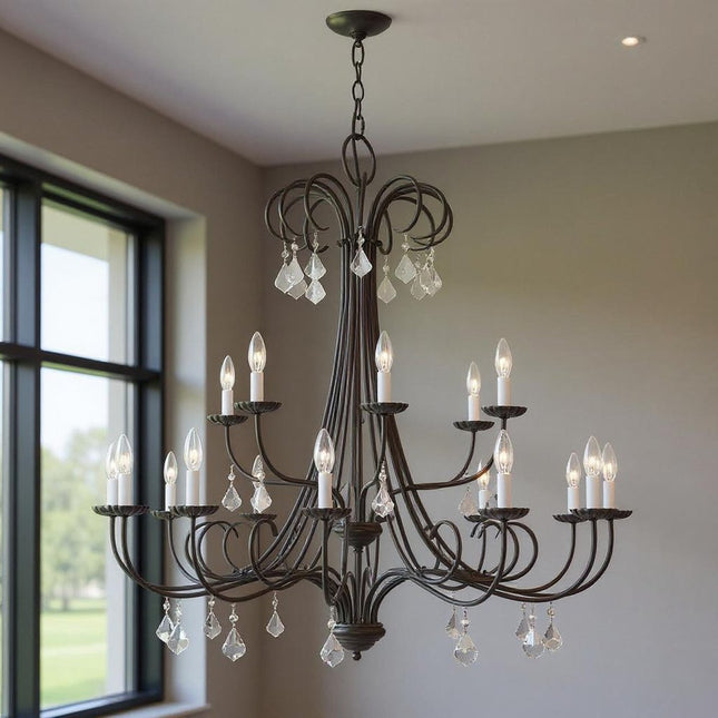 Multi Light Dimmable Chandelier With Shades HomeRoots